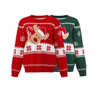 knitted women sweaters cartoon men Christmas