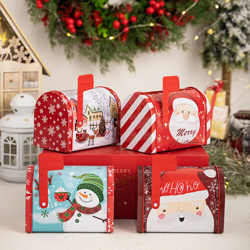 Christmas Festival decoration Christmas mailbox tin box gift