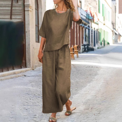 New fashion plus size women's short shirt pants sleeved set