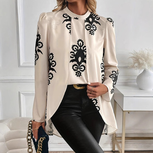 New Women's Autumn/Winter Long Sleeve Shirt Top 2024 Autumn