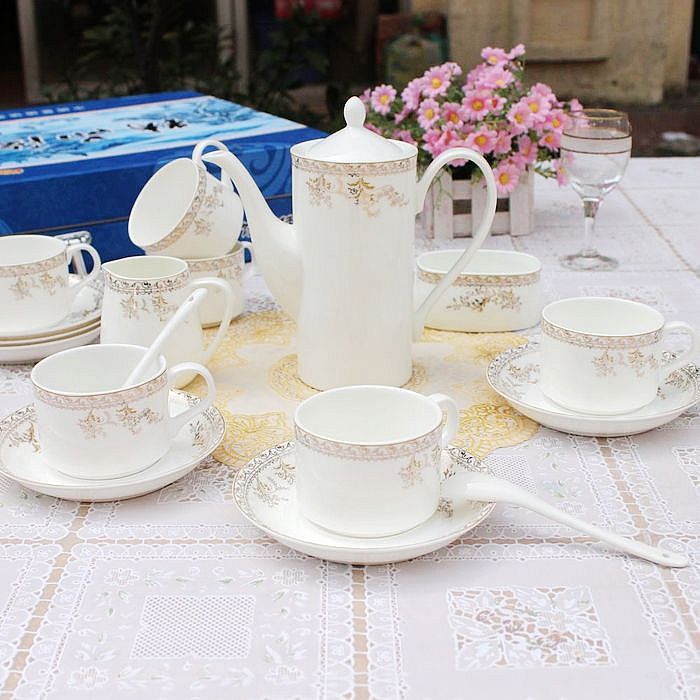 景德镇瓷器茶具 促销 骨质瓷 ,咖啡杯,碟子 天鹅湖咖啡具 茶杯