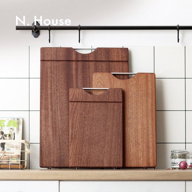 N.House乌檀木切菜板刀板案板砧板实木家用厨房菜板切肉切水果板,厨房/烹饪用具,砧板/菜板,淘宝优惠券,粉丝福利购,淘宝优惠卷
