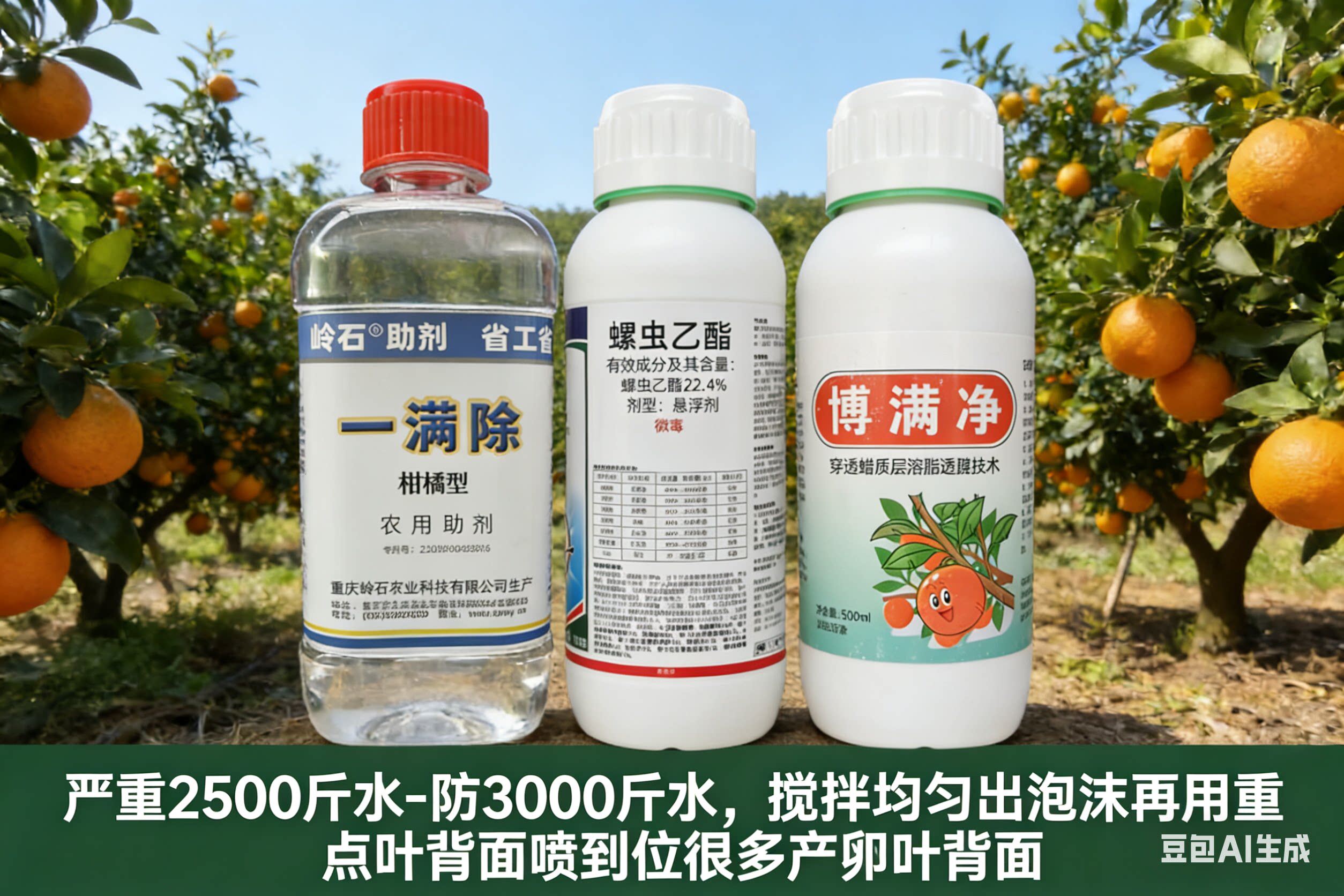 螺虫乙酯+一满除+博满净柑橘红蜘蛛蚧壳虫锈壁虱蚜虫蓟马木虱农药