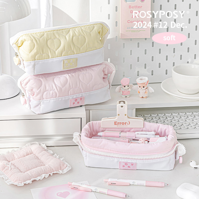 「充棉软蛋糕！爱心吐司笔袋」Rosyposy柔设软翻翻大容量学生文具,文具电教/文化用品/商务用品,笔袋,淘宝优惠券,粉丝福利购,淘宝优惠卷