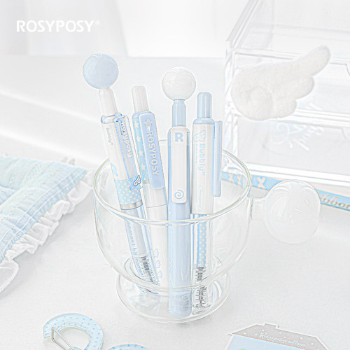 「天使！360度转动球球」Rosyposy柔设M5解压0.5中性笔短迷你翅膀