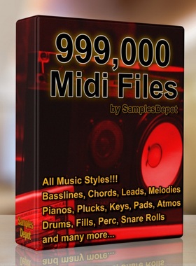 160万MIDI文件Samples Depot 999,000 Midi Pack编曲素材包5.5GB