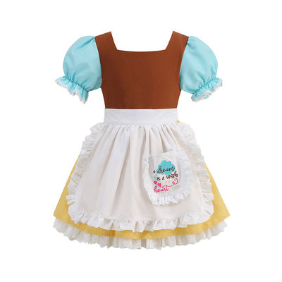 儿童节灰姑娘表演服女孩生日派对游乐园拍照公主裙Cinderella Cos