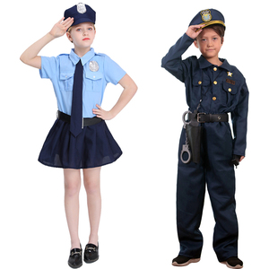 儿童警察游戏角色扮演服装幼儿园男女孩万圣节职业变装police cos