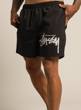 正品STUSSY STOCK TASLON BIG BEACHSHORT斯图西大logo短裤沙滩裤