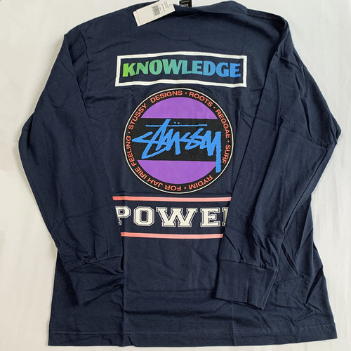 STUSSYtee复古logo圆圈彩色
