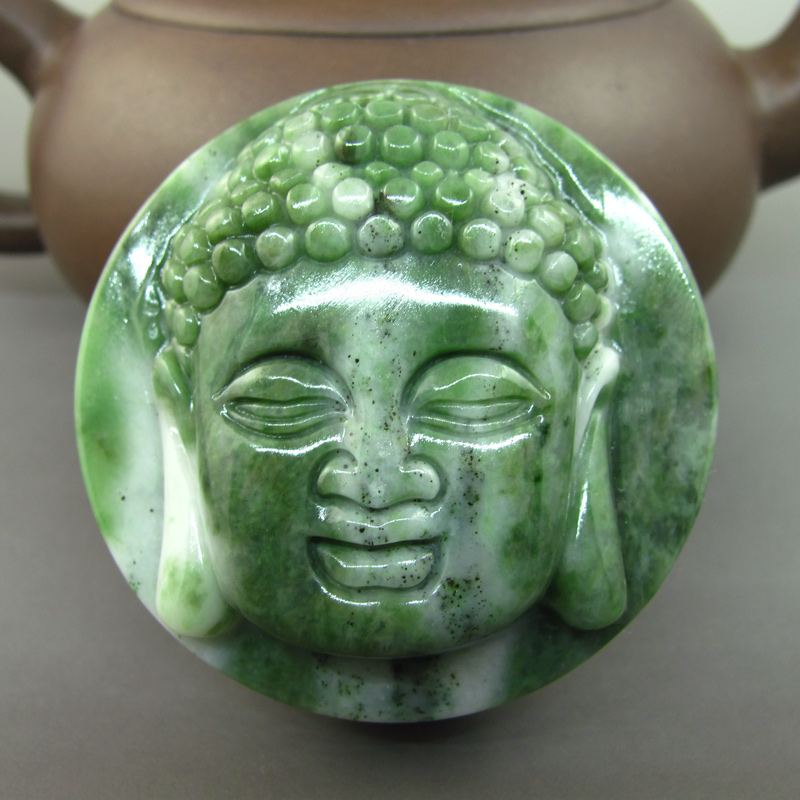 送鉴定证书天然独山玉大日如来腰带玉挂件腰牌男士玉石腰扣腰佩