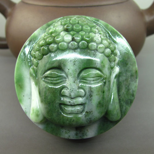 送证书天然独山玉大日如来腰扣