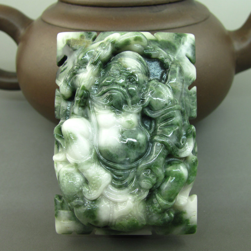 送鉴定证书独山玉钟馗腰扣腰佩