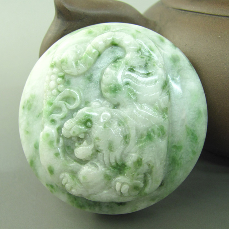 正品送鉴定证书独山玉老虎皮带扣腰佩猛虎下山男款腰带玉挂件腰牌