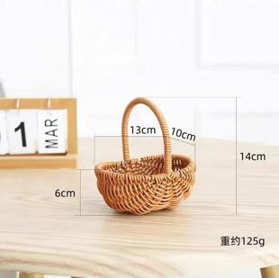 仿藤编花篮手提篮子伴手礼礼盒装 插鲜花篮野餐水果篮 饰篮花店热卖