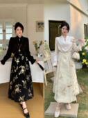 马面半身百褶裙两件套装 宽松大码 胖mm300斤女高级感穿搭国风衬衫