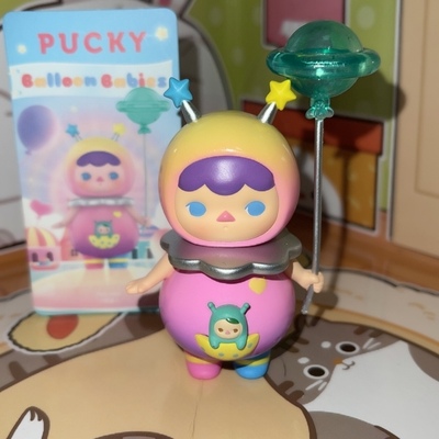 正版泡泡玛特 毕奇 精灵气球宝宝系列 小粉星人