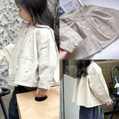 外套 韩版 女童娃娃衫 童装 儿童宝宝梭织超宽松风衣上衣 春秋款