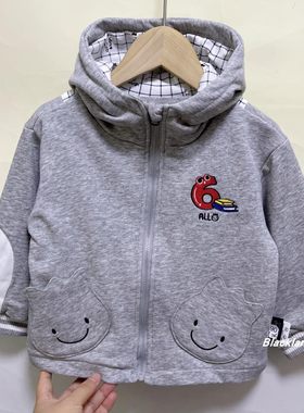 男童儿童宝宝加厚挂里开衫外套