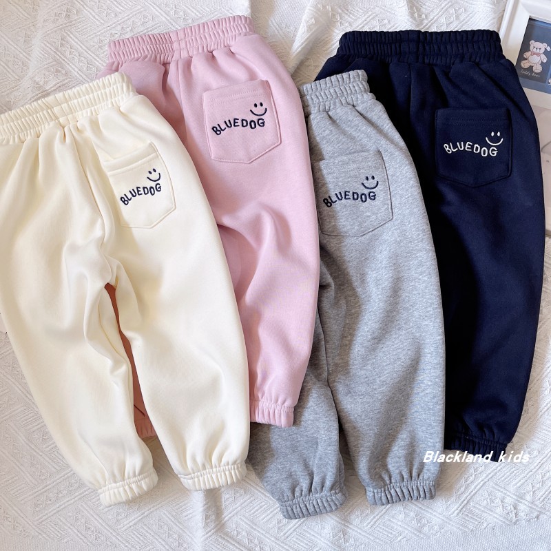 24秋韩国儿童刺绣宽松卫裤