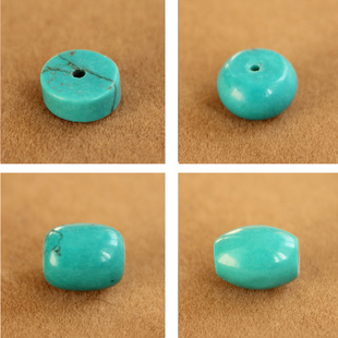 绿松石蓝松石盘珠隔片桶珠路路通算盘珠隔珠散珠佛珠优化