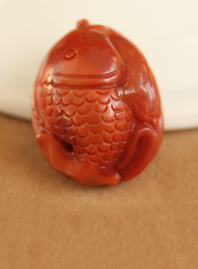 雕刻满肉蛇鼠貔貅凉山南红玛瑙