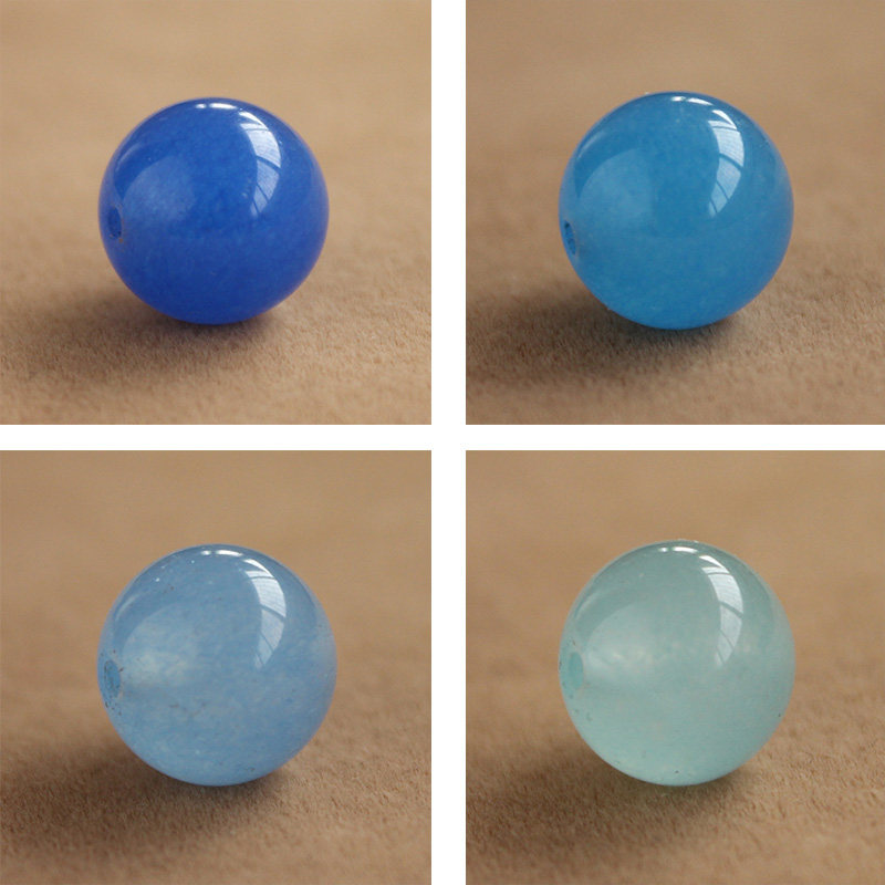 diy珠子水晶饰品配件材料蓝玉髓