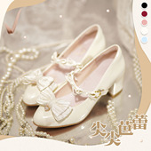 现货尖尖芭蕾原创优雅玛丽珍Lolita单鞋 女高跟鞋 尖头通勤OL2026