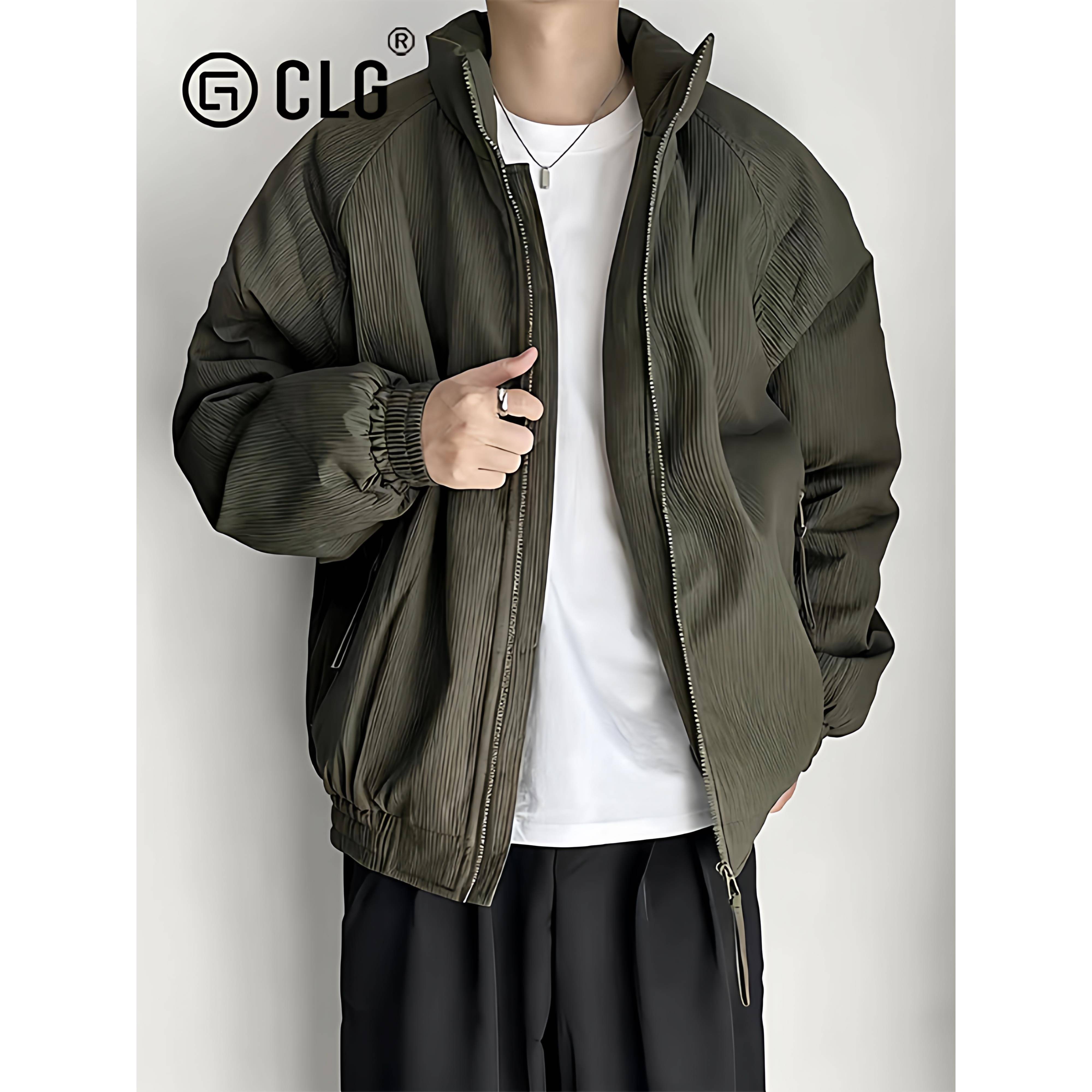 香港CLG潮牌工装棉服冬季加厚外套绵袄防寒服宽松保暖休闲简约男