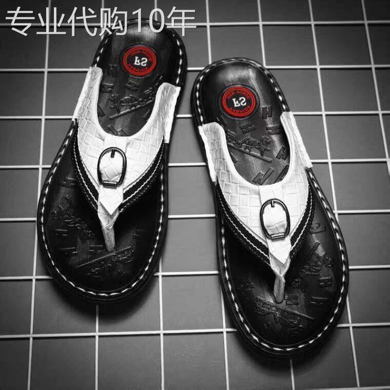 潮牌休闲人字拖男夏季新款防滑软底外穿拖鞋男士潮流百搭沙滩凉拖