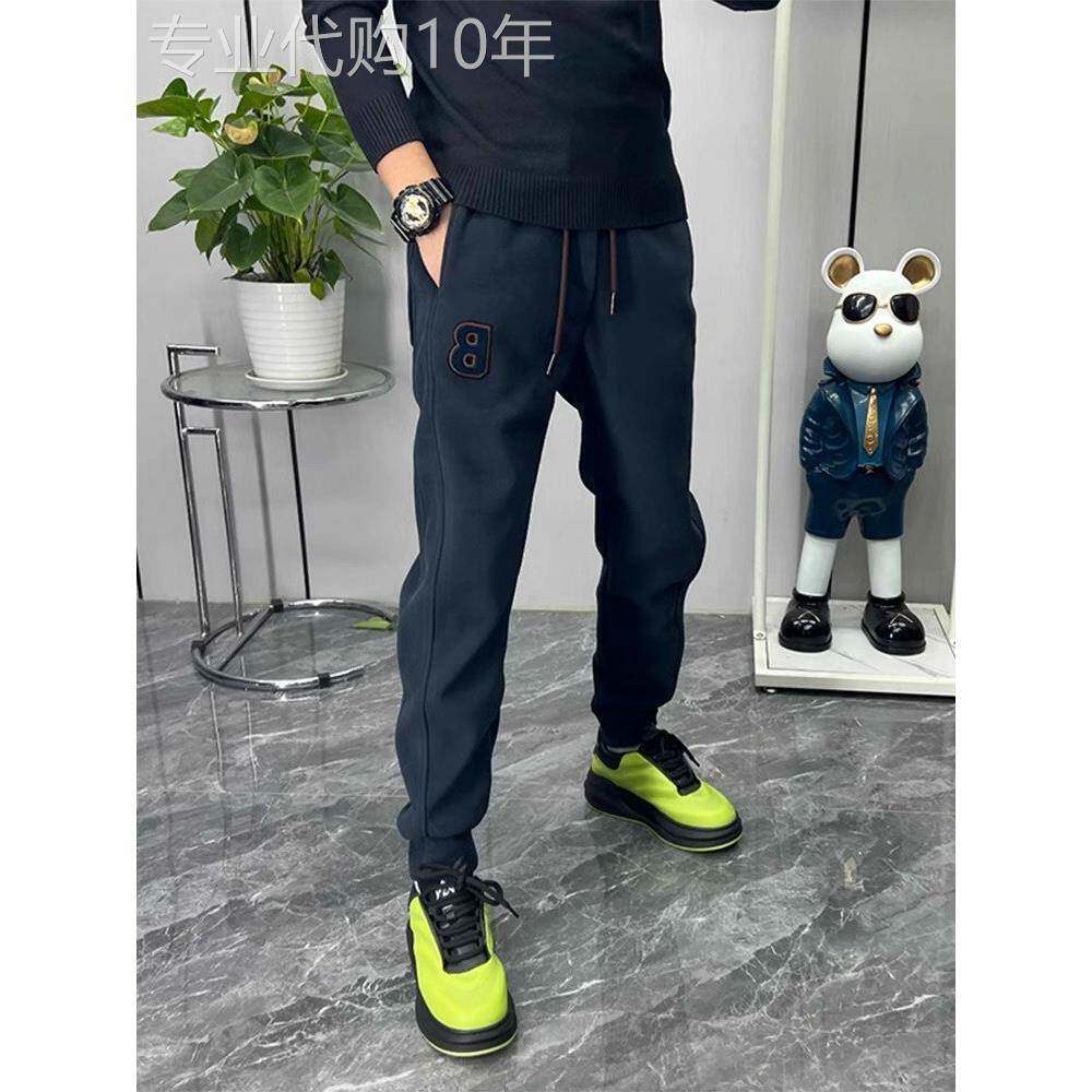 高端潮牌运动休闲裤男2025秋季时尚百搭束脚卫裤字母刺绣哈伦裤