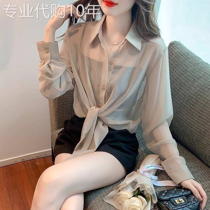 雪纺防晒衬衫女2026新款夏季薄款高级感轻奢减龄洋气披肩罩衫外套
