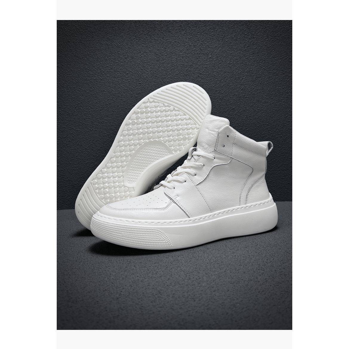 韩国专柜 欧洲站真皮休闲男鞋秋冬高帮板鞋潮流保暖运动鞋