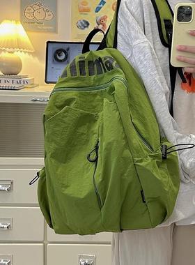 法国ZAMP双肩包女旅游轻便时尚新款旅行女士背包休闲肩包绿色书包