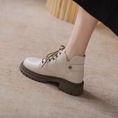 guidi fame英伦风厚底加绒短靴女2025秋冬款 短筒女靴小个子马丁靴