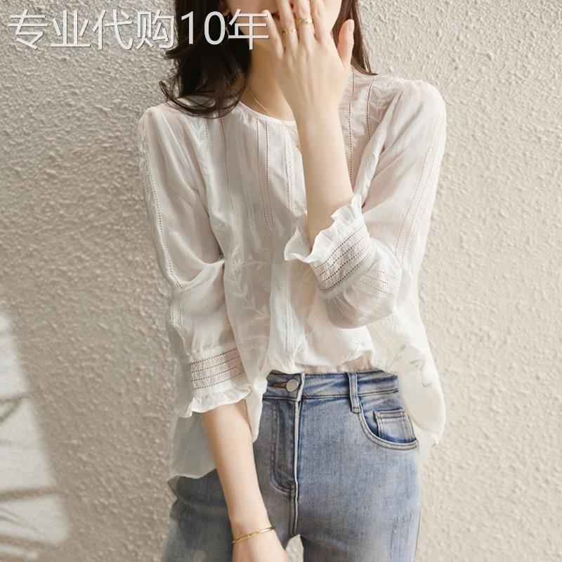 短袖白色衬衫女夏季2026新款高级感轻奢减龄洋派时尚宽松半袖上衣