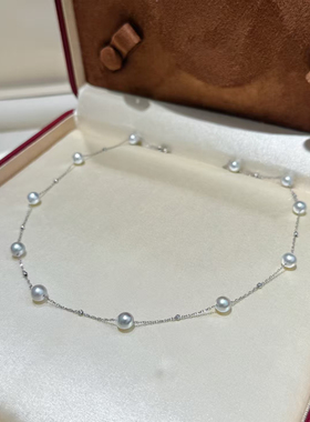 18K金满天星AKOYA海水珍珠项链