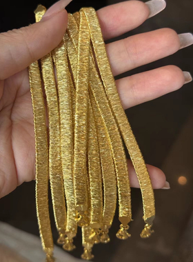 s925纯银镀金意大利工艺拉丝手链