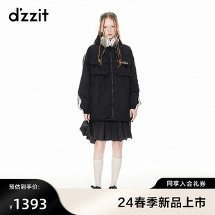 dzzit地素长棉服2024春专柜新款 锐意新姿风帅气摩登少女小众感女