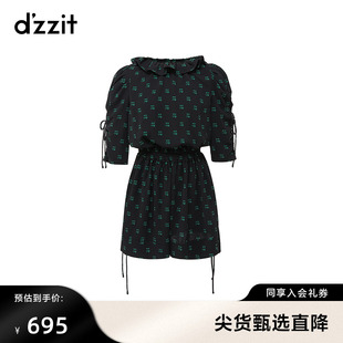 春夏专柜新款 dzzit地素衬衫 连体短裤 休闲风设计感女 式 时尚