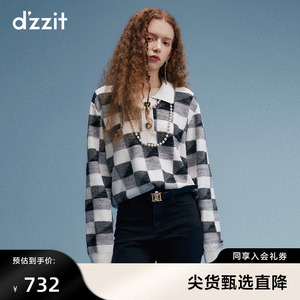 dzzit地素法式休闲长袖针织衫