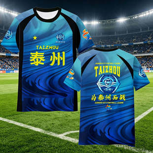 2026江苏城市联赛苏超球衣泰州队足球服球迷服定制T恤短袖应援服