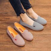 鞋 帆布鞋 子 透气防滑软底舒适牛筋底春季 新款 女士妈妈鞋 老北京单鞋