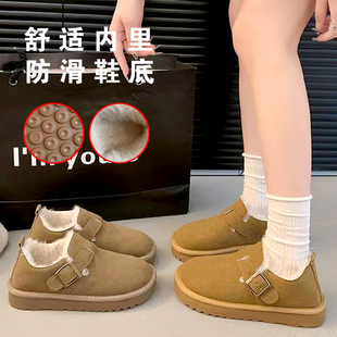 软底防滑网红勃肯鞋 棉鞋 加绒加厚保暖舒适平跟轻便女鞋 新款 25冬季
