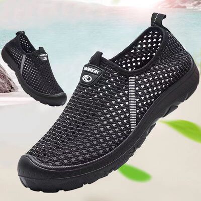 夏季新款老北京布鞋男鞋透气百搭男士鞋软底防滑工作网孔男鞋