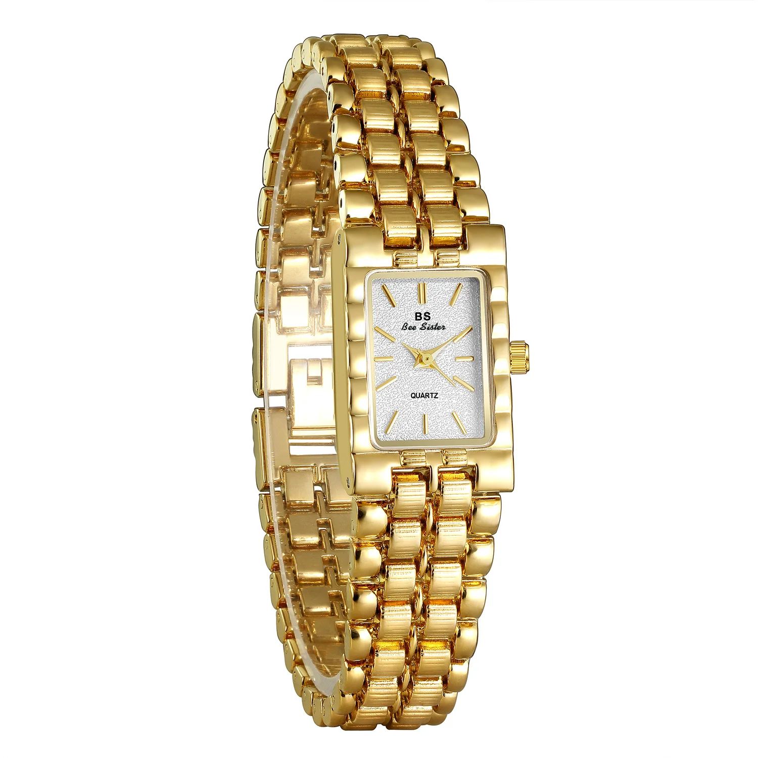 Light Luxuy Reto Gold Rectangle Classic Watches Fo Women