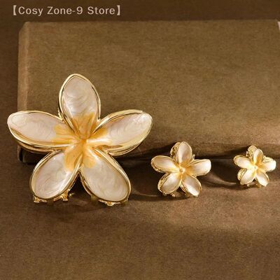 Gradient Alloy Oil Dropping Lily Flower Hair Clip Versatile