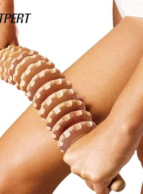 Curved Wood Roller for Stomach Cellulite,Wooden Therapy
