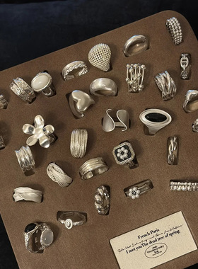 Steling Silve 925 Simple Sweet Cool Heavy Industy Flowe