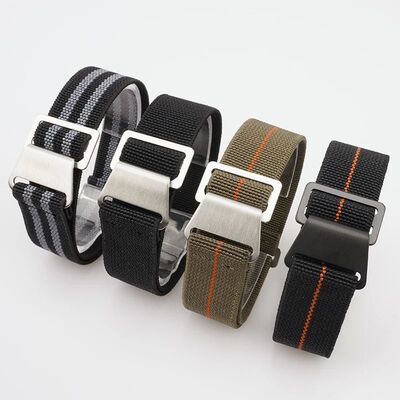 60s French Troops Parachute Bag Elastic Watch Strap 18 20mm